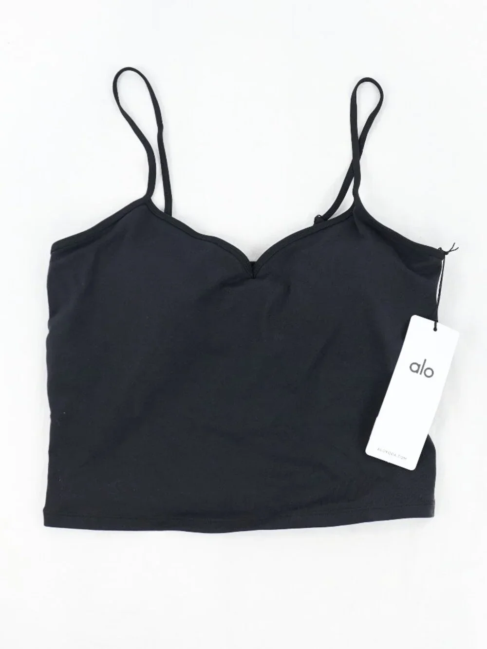 Alo Yoga Airbrush Refined Bra Tank Top In Black - Women's Size Large - NWT